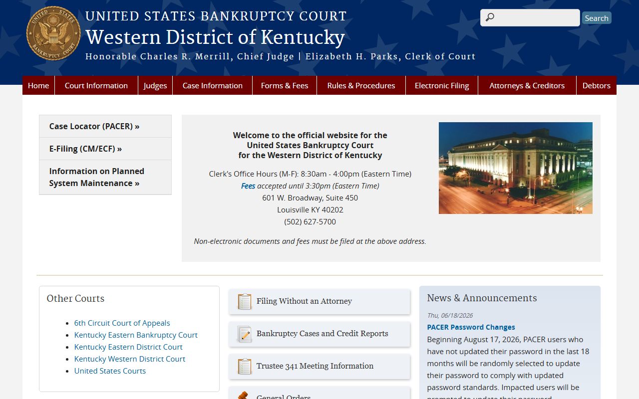 Casey County court records federal bankruptcy court distinction