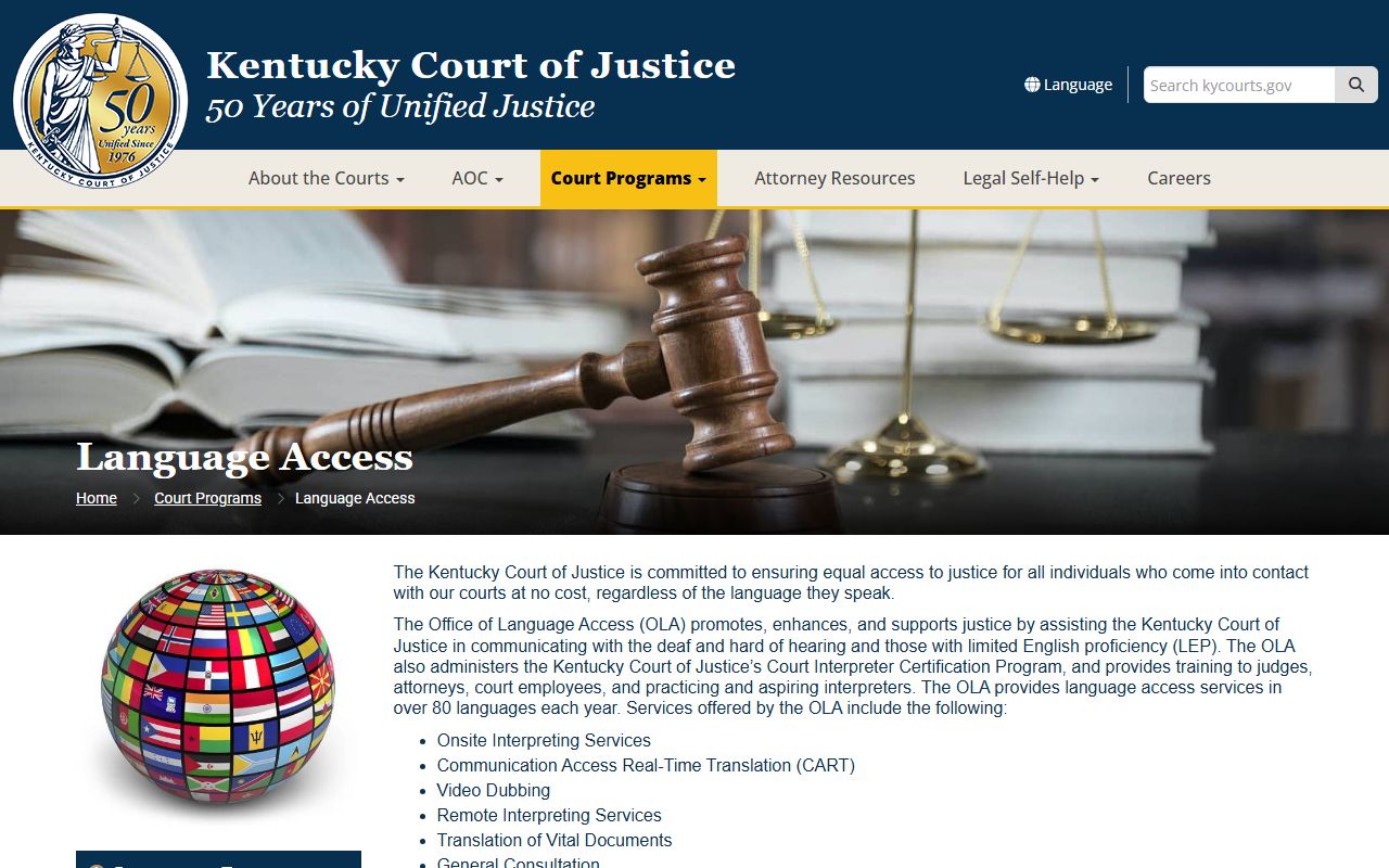 Casey County Circuit Court records KCOJ language access resource