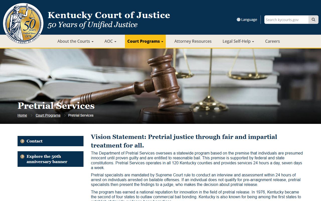 Casey County Circuit Court records KCOJ pretrial services context