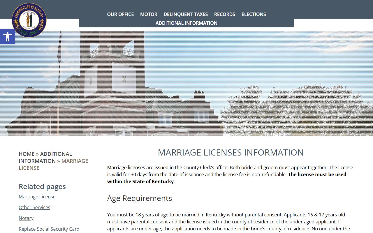 Casey County marriage records County Clerk marriage license source