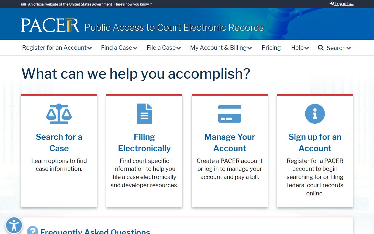 Casey County traffic court records PACER federal records channel